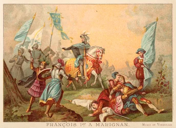 Franz I. von Frankreich in der Schlacht von Marignano, 1515